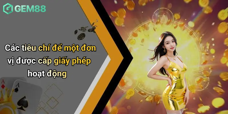 Giấy Phép Hoạt Động 2 Các tiêu chí để một đơn vị được cấp giấy phép hoạt động